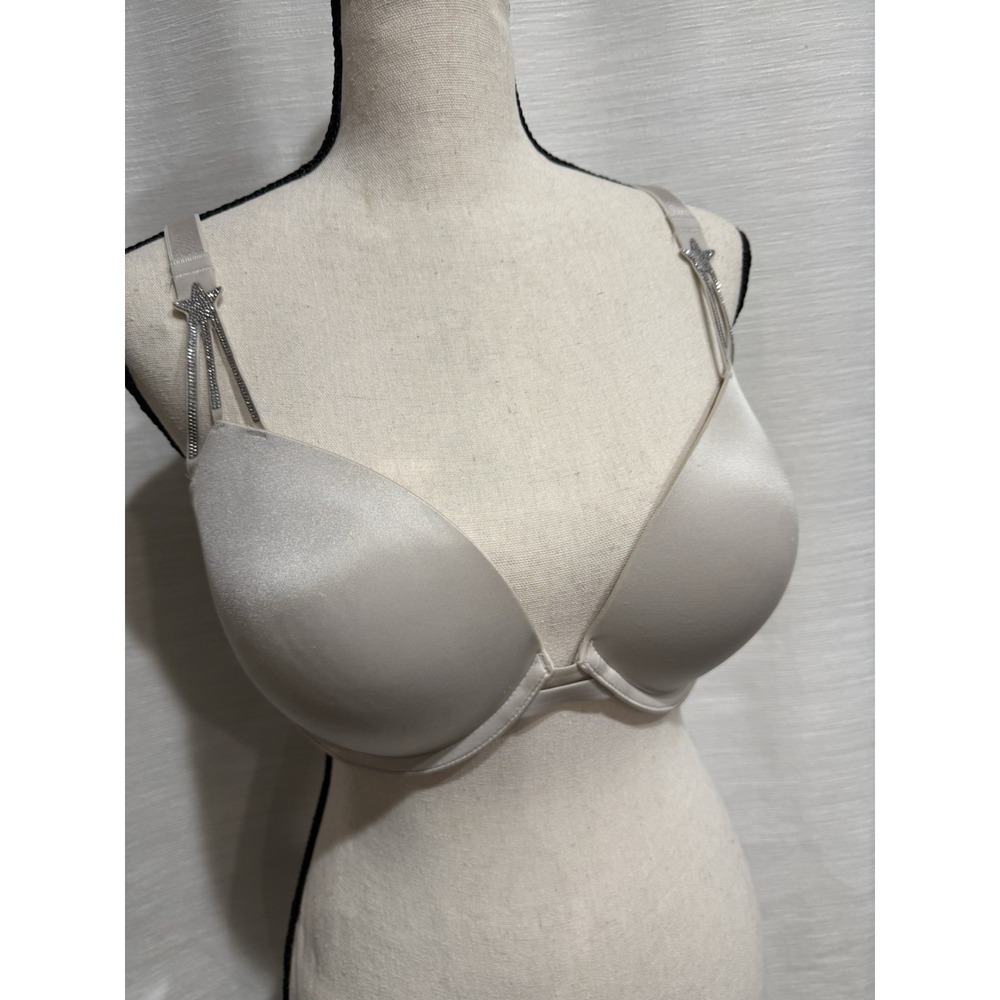 Victoria's Secret Very Sexy Ombré Stripe Shine Strap Push-Up Bra Linen 34DD